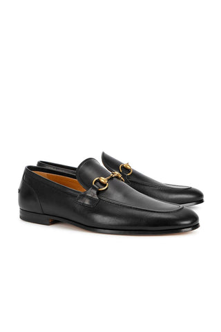 Gucci Jordaan Leather Loafers Black 406994 (GGM1710)