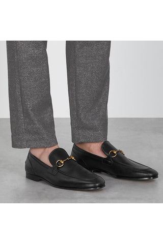 Gucci Jordaan Leather Loafers Black 406994 (GGM1710)