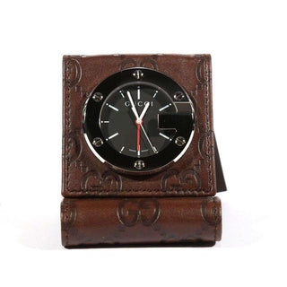 Gucci Limited Edition Brown Travel Desk Alarm Clock/Watch (GGC1)-AmbrogioShoes