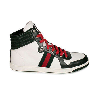 Gucci Men Shoes High-Top Lace-Up White Sneakers 21825 (GGM1532)-AmbrogioShoes