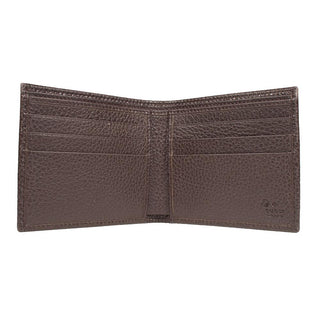 Gucci Men' s Wallet Signature Brown Leather Web Brown / White Stripe Fabric (GGMW2012)-AmbrogioShoes