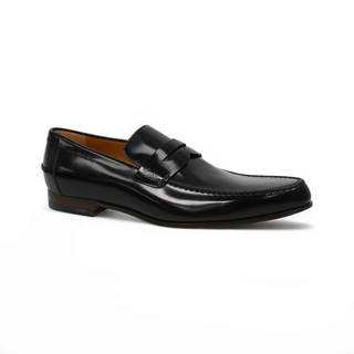Gucci Men's Designer Shoes Black Leather Loafers with Logo Style 181797 (GGM1507)-AmbrogioShoes