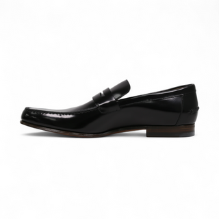 Gucci Men's Designer Shoes Black Leather Loafers with Logo Style 181797 (GGM1507)-AmbrogioShoes