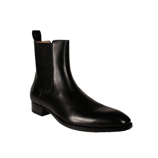 Gucci Mens Shoes Black Smooth Leather Boots (GGM3005)-AmbrogioShoes