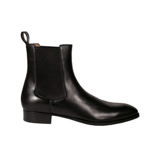 Gucci Mens Shoes Black Smooth Leather Boots (GGM3005)-AmbrogioShoes
