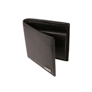 Gucci Mens Short wallet Black Square Textured Leather Bi-Fold (GGMW2010)-AmbrogioShoes
