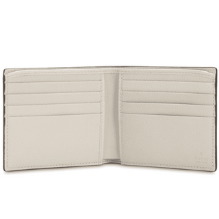 Gucci Men's Wallet Bi-Fold Leather Wallet White-AmbrogioShoes