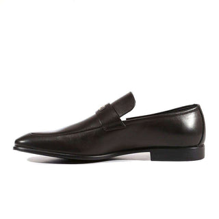 Gucci Men shoes Smooth Black Leather Loafers with Logo 253304 (GGM1537)-AmbrogioShoes