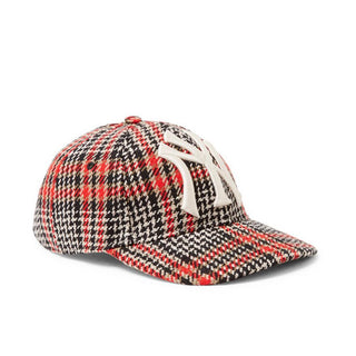 Gucci Unisex Multi-Color Tweed Wool New York Yankee Apllicated Baseball Hats (GGH1000)-AmbrogioShoes