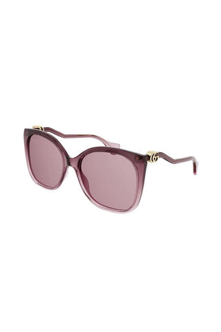 Gucci Rectangle-Frame Acetate / Acetate Sunglasses GG1010S-004 Women's