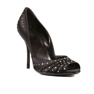 Gucci Satin Crystalized Peep-Toe Pumps (GGWCRY1563)-AmbrogioShoes
