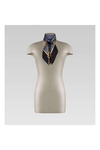 Gucci Shadow Grey Relia Embossed Foulard (GGSH111)