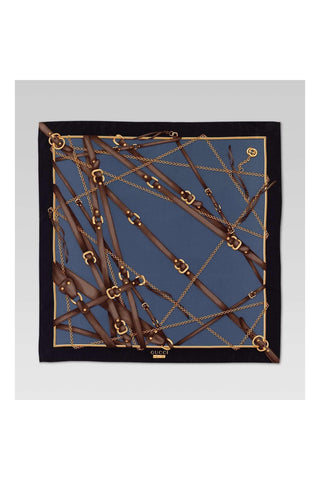 Gucci Shadow Grey Relia Embossed Foulard (GGSH111)