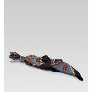 Gucci Shadow Grey Relia Print Foulard (GGSH111)-AmbrogioShoes