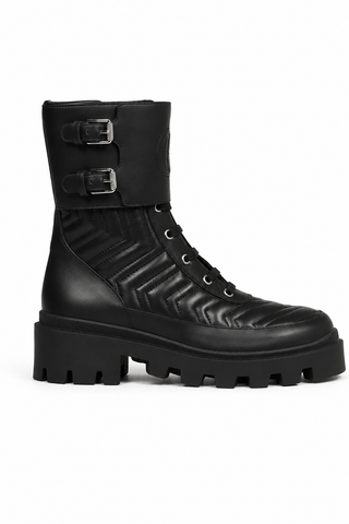 Gucci Shoes 628855 DH7A0 1000 Women's boot with Interlocking G Boots (GGW3100)
