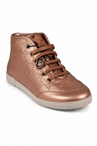 Gucci Sneakers Women Metallic Rose GG Leather (GGW2710)