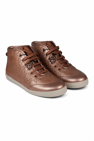 Gucci Sneakers Women Metallic Rose GG Leather (GGW2710)