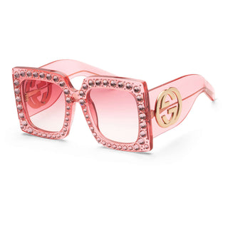 Gucci Square-Frame Acetate Sunglasses GG0145S-001 Women's-AmbrogioShoes