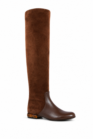 Gucci Tall Over the Knee Suede & Leather Women's Boots (GGW3600)