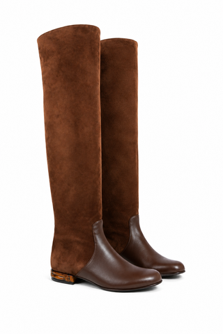 Gucci Tall Over the Knee Suede & Leather Women's Boots (GGW3600)