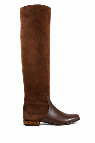 Gucci Tall Over the Knee Suede & Leather Women's Boots (GGW3600)