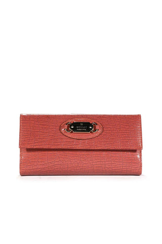 Gucci Wallet Women's large leather Checkbook Style Mauve 231841