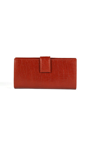 Gucci Women's Burgundy Texture Calf-Skin leather Wallet (GGWAL3000)