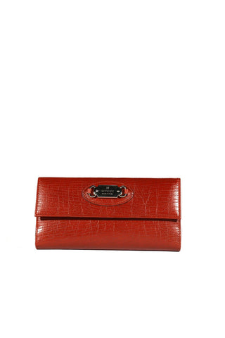 Gucci Women's Burgundy Texture Calf-Skin leather Wallet (GGWAL3000)