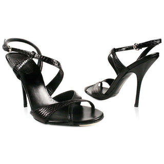 Gucci Womens Shoes Black Leather Strappy Sandals (GGW1575)-AmbrogioShoes