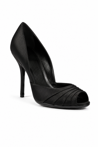 Gucci Women's Designer Shoes Classic Dressy Black Satin Pumps (GGW1563)