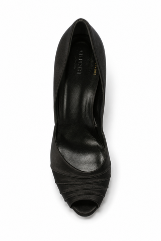 Gucci Women's Designer Shoes Classic Dressy Black Satin Pumps (GGW1563)