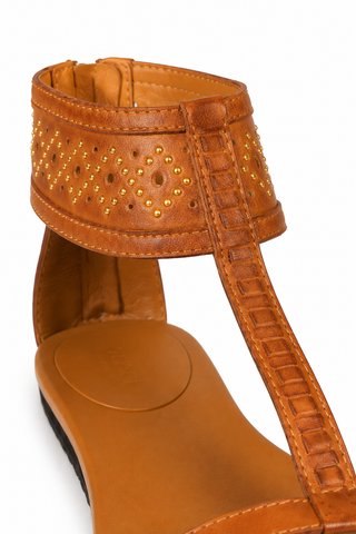 Gucci Women's Designer Shoes Designer Leather T-Strap Sandals(GGW2705)