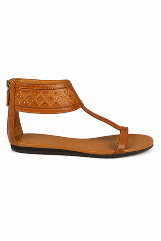 Gucci Women's Designer Shoes Designer Leather T-Strap Sandals(GGW2705)