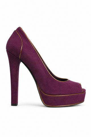 Gucci Women's Designer Shoes Huston Open Toe Suede Pumps (GGW3014)