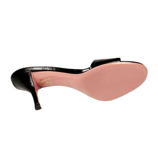 Gucci Women's Sandals Black Patent Leather Shoes GG Logo Slides (GGW2603)-AmbrogioShoes