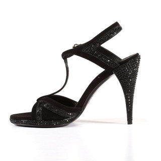 Gucci Hand Strass Crystal Black High-Heel Sandals (GGW1551)-AmbrogioShoes
