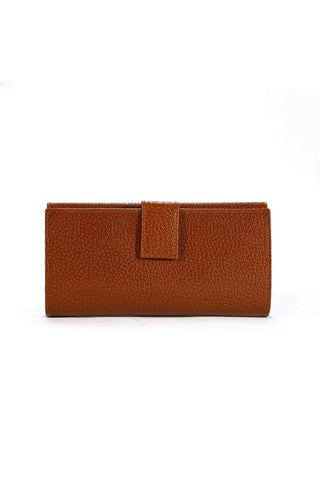Gucci Women's Wallet Leather Large Check Book Style Brown 231843