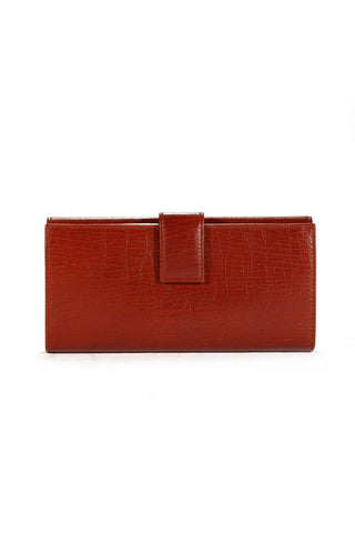 Gucci Women's Wallet large leather Checkbook style Burgundy 231841