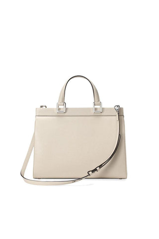 Gucci Zumi Handbag Women's White MEDIUM Full Grain Leather Shoulder Bag (GG2054)