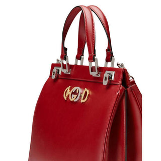 Gucci Zumi Womens Red Smooth Calf-Skin Leather Shoulder Bag (GG2053)-AmbrogioShoes