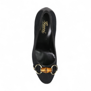 Gucci shoes for women Black GG fabric & leather Pumps 138711 (GGW1572-B)