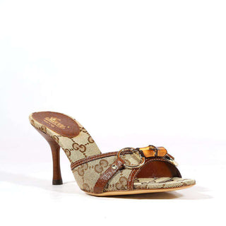Gucci shoes womens GG logo Beige & Brown Sandals (GGW2534)-AmbrogioShoes