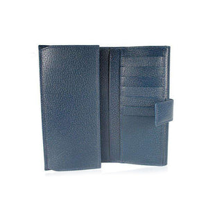 Gucci wallet Women's leather large check book style Navy 231843-AmbrogioShoes