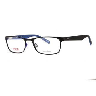 HUGO HG 0209 Eyeglasses Matte Black Blue / Clear Lens-AmbrogioShoes