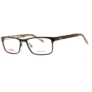 HUGO HG 1005 Eyeglasses Matte Brown Havana/Clear demo lens-AmbrogioShoes