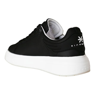 John Richmond 22204/CP Men's Shoes Black Calf-Skin Leather Casual Sneakers (JR1000)-AmbrogioShoes