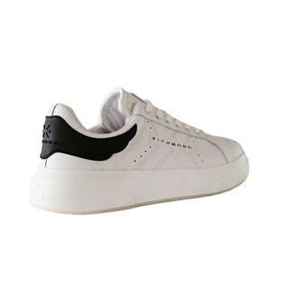 John Richmond 22203/CP Men's Shoes White Calf-Skin Leather Casual Sneakers (JR1002)-AmbrogioShoes