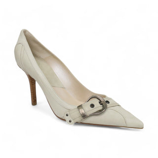 Christian Dior Women's Shoes Calf-Skin Leather Bukcle Pumps (CDW54)