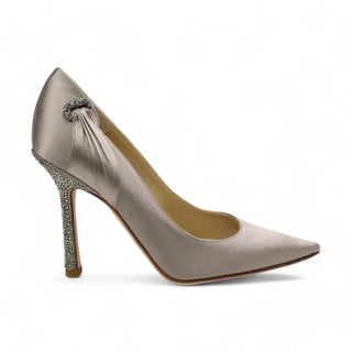 Jimmy Choo Women's Shoes Satin Crystalized Pumps (JCWCRY07)