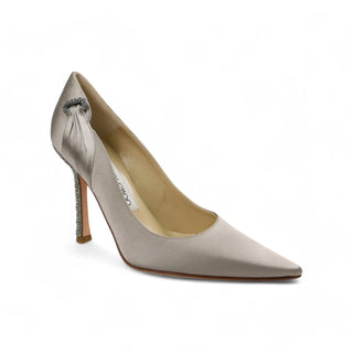 Jimmy Choo Women's Shoes Satin Crystalized Pumps (JCWCRY07)